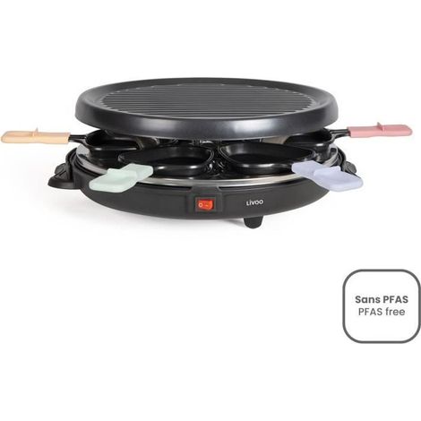 Appareil à raclette 6 personnes 800w - Livoo - DOC207P