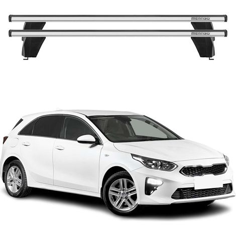 OMAC Dachträger Querträger Alu für Kia Ceed III 2019-2026 – Abschließbar – T-Nut – City-Crash-getestet – Max. 75 kg Silber (1/5)