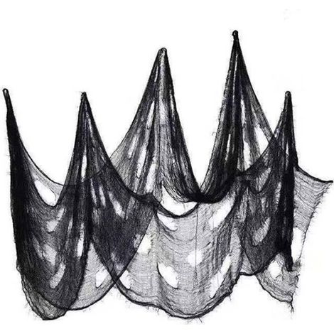Halloween Chiffon Effrayant Gaze Spooky Chiffons ANNEFLY 200CMx500CM Mousseline en Coton Décorations pour DECORATION DE FETE MURALE (1/2)