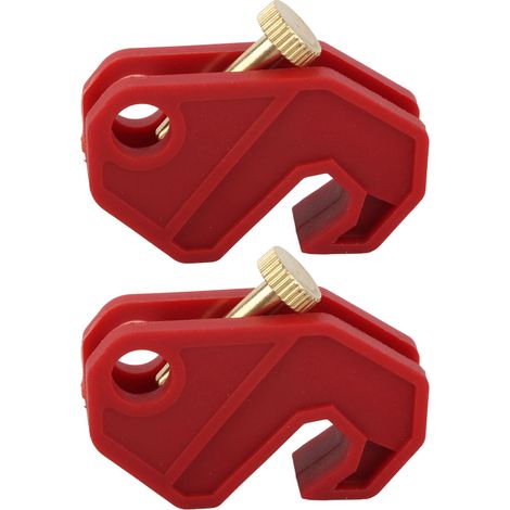 Dispositif de verrouillage de disjoncteur (lot de 2) - Verrouillage de sécurité universel pour disjoncteur simple, isolé en nylon (1/5)