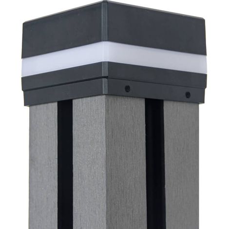 HOME DELUXE Pfostenabdeckung mit Solar LED Beleuchtung CALLUX COVER - 6er Set Pfostenkappe mit Solarbeleuchtung, Solar Pfostenbeleuchtung, LED Pfostenabdeckung Pfostenkappe mit Solarbeleuchtung, Sol