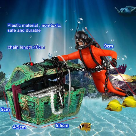 Décoration flottant ornement pour aquarium avec poitrine bulle - esthétique soignée, qualité supérieure, multifonction (1/5)