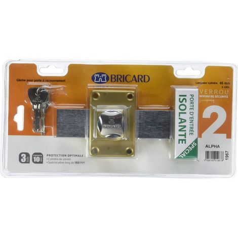 Verrou Alpha à bouton Cylindre 45 mm ø 22 mm Doré (1/3)