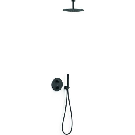 Kit robinet thermostatique encastré 2 voies pour douche Therm-box Noir mat - TRES 26235003NM