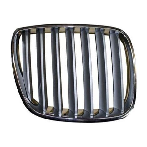 Grille de calandre avant droite chromée et titane foncée BMW X3 1 E83 phase 2 2006-2010