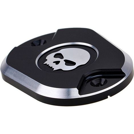 XL883 XL1200 X48 X72 Modified Front Brake Pump Upper Cover, Oil Pump Cover, CNC Machined Skull Pattern (1/4)