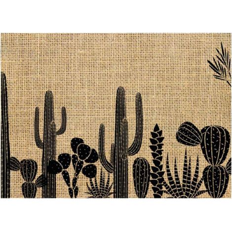 Set de table en toile de jute Cactus (1/2)