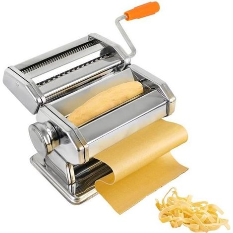 Machine pour Faire des Pâtes, Machine à Pâtes, Spaghettis, tagliatelles, lasagnes, Epaisseur de coupe: 6 réglages d\'épaisseur de 0, (1/4)