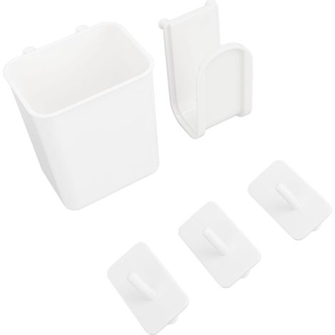 Accessoires tableau perforé universels en plastique: 2 boîtes à baguettes, 8 crochets, 2 supports couvercles pour chauffe-eau gaz à plaque perforée (1/5)