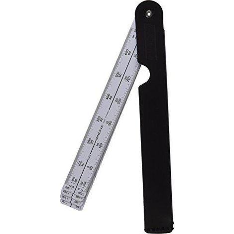 Regla plegable Minerva eventail 1372 PVC fotograbado 230 mm