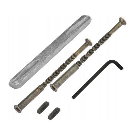 Kit de montage pour portes intérieures - Patine - Pour portes de 38 à 45 mm d'épaisseur - Quincaillerie intérieure - Acier (1/2)