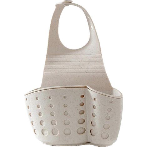 Étagère d'évier, porte-savon et porte-éponge, support de rangement pour salle de bain et cuisine avec ventouse (1/3)