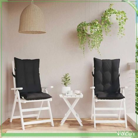 Coussin de chaise à dossier haut - FAFEISY - 377623 - Lot de 2 - Tissu Oxford imperméable - Anti-dérapant (1/5)