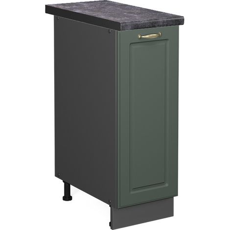 Armadio cucina dispensa alto Fame-Line, Verde-oro rustico, 30 cm , PL Antracite, Vicco