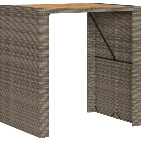 Maison Exclusive - Tavolo Bar da Giardino Piano in Acacia 105x80x110 cm Polyrattan