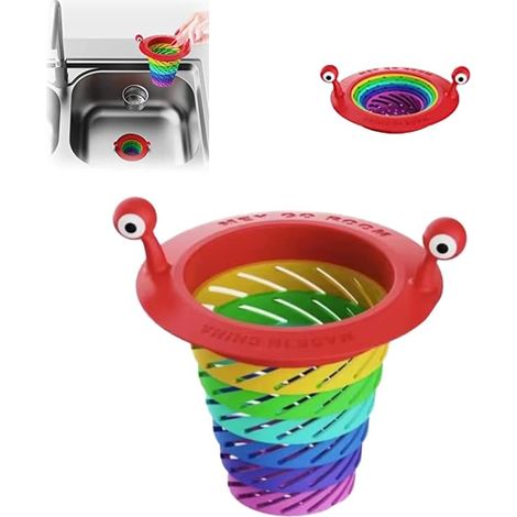 Passoire d'évier de cuisine PCS, passoire d'évier de cuisine colorée et mignonne, filtre de cuisine pliable amélioré, passoire d'évier de cuisine