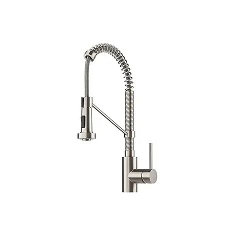 Robinet mitigeur de cuisine en laiton massif, polyvalent eau chaude et froide, bec orientable avec ressort, robinetterie moderne pour évier (1/2)