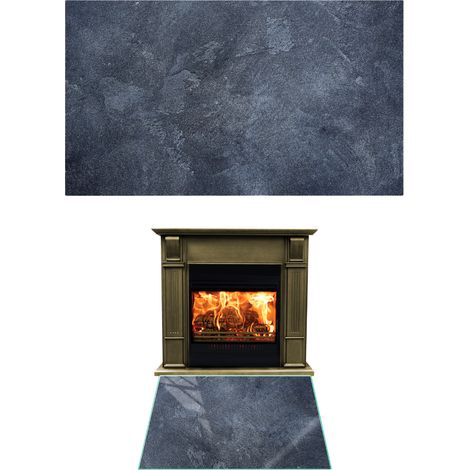 CHIMENEA DE CRISTAL TEMPLADO DIMENSIONES DE LA BASE 80x52cm GRAPHICS STONE (1/5)