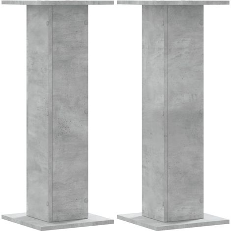 Supports de haut-parleurs 2 pcs gris béton bois d'ingénierie (1/5)