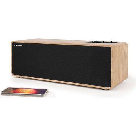 Elegancia y Potencia de Sonido
Lleva un sonido excepcional a tu hogar con este altavoz de diseÃ±o elegante en madera, realzado por un panel frontal de