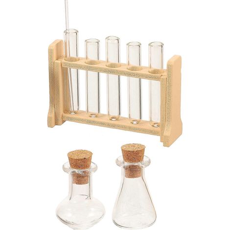 ensemble de support pour tubes à essai, jouet de laboratoire scientifique éducatif pour maison de poupée-4.6x3cm (1/4)