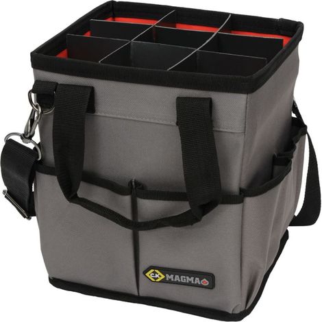ck-tools Bolsa de herramientas innovadora roja con 8 bolsillos (1/4)