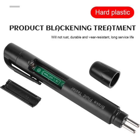 Testeur de liquide de frein portatif, stylo de contrôle d'humidité avec 5 voyants LED pour DOT3 DOT4, outil de diagnostic automobile, vérificateur de qualité de fluide de freinage (1/4)