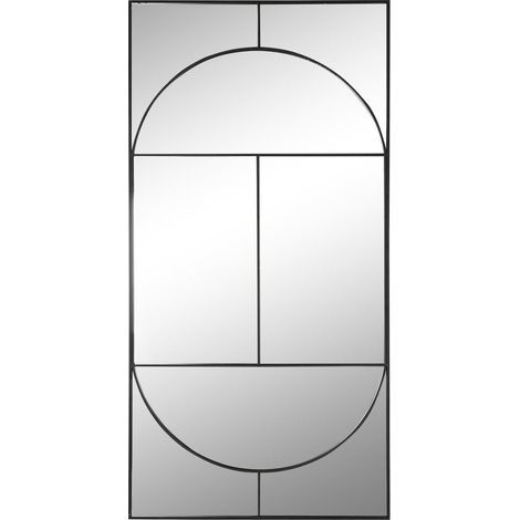 Miroir élégant fer noir pour une déco raffinée - Noir intense (1/4)