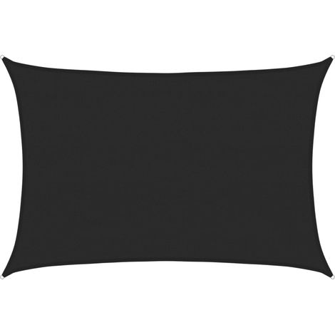 vidaXL Vela Parasole 160 g/m² Nera 4x5 m in HDPE