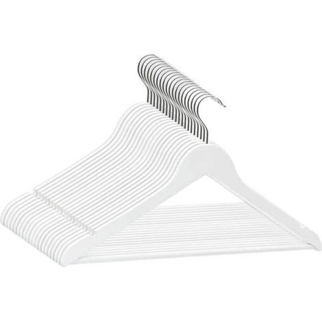 BEST SELLER Cintres antidérapants - Lot de 20 - Blanc Bois dur - Cintres - 9364910 (1/4)