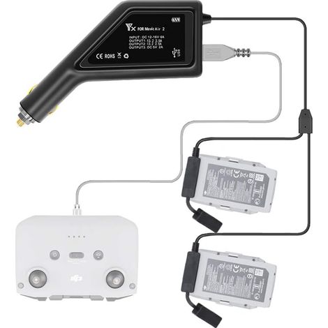 Chargeur de voiture 3 en 1 pour Air 2 Air 2S (1/5)