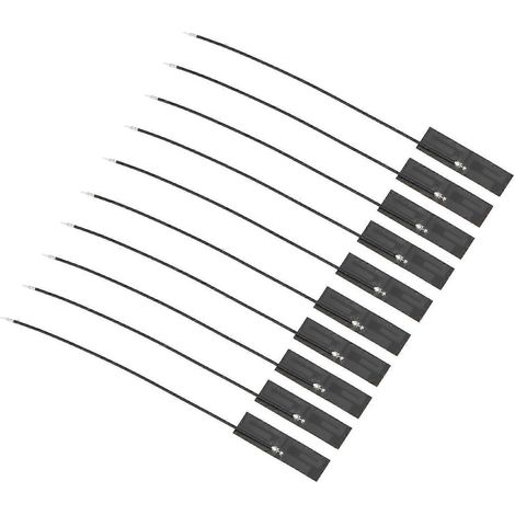 10 Stück NZ2.4GFPC008 Eingebaute FPC-Antenne 2,4 GHz 2400–2500 MHz 5 dBi Eingebaute Antenne für drahtlose Überwachung