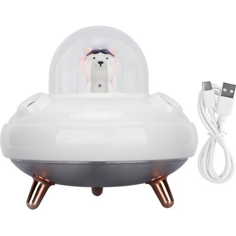 Mini humidificador adorable de 500 ml con doble boquilla para oficina, viajes, dormitorio, bebé, coche, color blanco. (1/5)