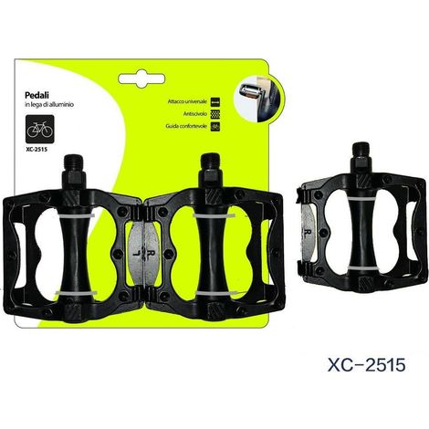 TRADE SHOP - Coppia Pedali Per Bici Bicicletta In Lega Di Alluminio Attacco Universale Xc-2515 - (1/5)