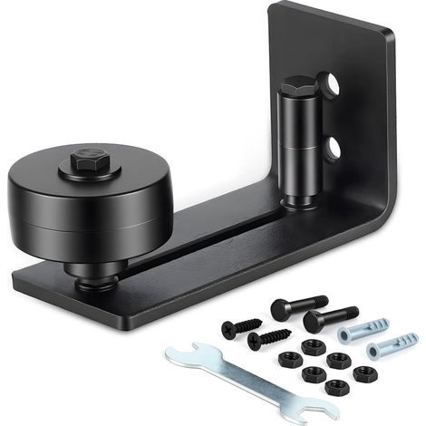 Guide de Plancher, Guide-porte Coulissante Réglable, Rail de porte Coulissante au Sol avec 8 Options de Configuration, pour Porte de Grange, Portes Coulissantes (1/5)