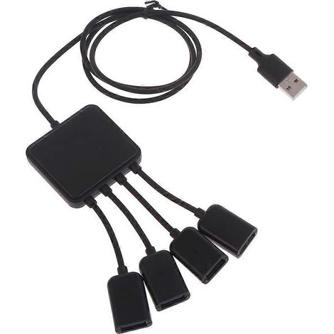 4-Port-USB-Hub mit USB 2.0-Splitter: Datenübertragung und effizientes Laden (1/5)
