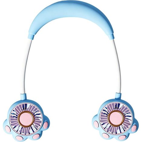 Ventilateur De Cou Portable Mini Soufflant Rechargeable 2 Vitesses Portable Ventilateur De Cou À 360 Degrés Pour Sport Extérieur Femmes Hommes Travail Bureau (1/5)