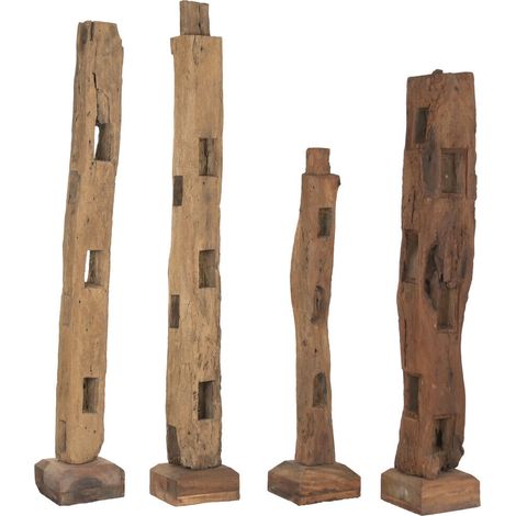 Decoracion Madera 32X29X170 Con Soporte Natural (1/5)