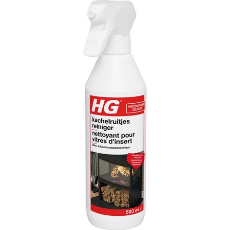 Nettoyant pour vitres d'insert 500 ml – Élimine suie, graisse et goudron – Spray pour poêles et foyers – Nettoyage rapide et efficace – HG
