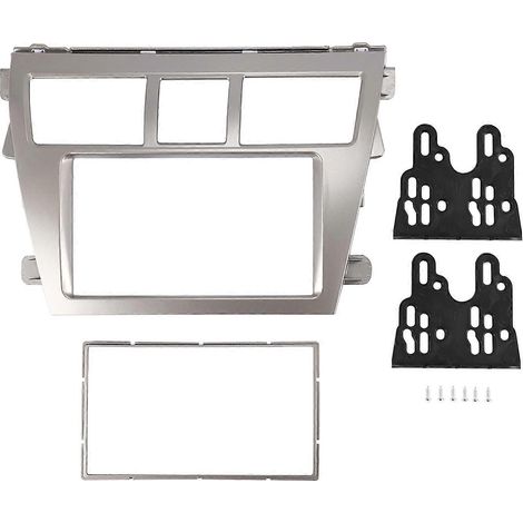 Cadre de tableau de bord pour autoradio/lecteur DVD DIN compatible avec Vios 2007-2012, Belta 2005-2008 et Yaris Berline 2006+. (1/5)