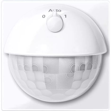 System M, Bewegungsmelder Argus 180 Unterputz-Sensor Modul mit Schalter Merten, aktivweiß glänzend (1/2)