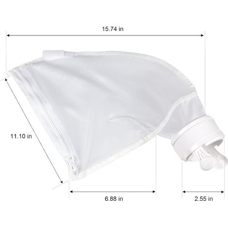 S-Union Sac de Nettoyeur de Piscine,Pochette en Nylon à Fermeture Eclair de Remplacement pour Les Pièces de Nettoyeur de Piscine Polaris 280 et 480 (2 Pack). (1/4)