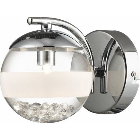 Applique murale glamour chrome boule verre Dream G9 Reality