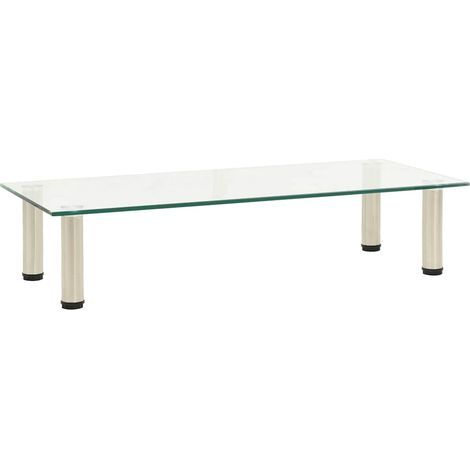 vidaXL Meuble TV Transparent 80x35x17 cm Verre trempé (1/5)