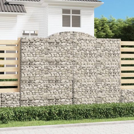 Gabion à arc élevé 300x30x220/240 cm Fer galvanisé