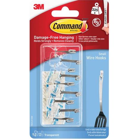 Command 17067CLR-9 Clear Wire Hooks Value Pack (Pack 9) COM17067CLR9 (1/5)