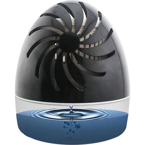 Absorbeur d'humidité pour pièces jusqu'à 20 m², déshumidificateur d'air anti-odeur et anti-moisissure (noir) (1/4)