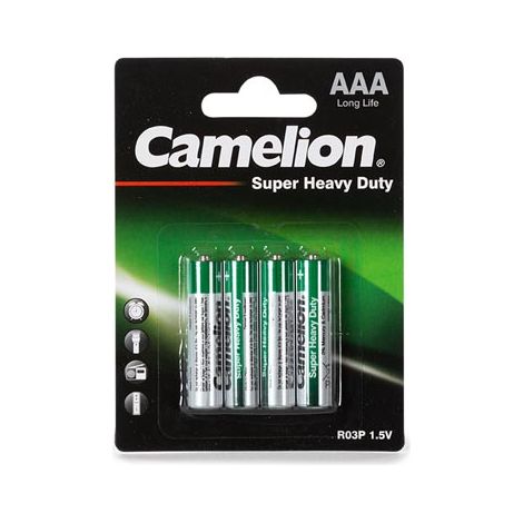 Pilas Super Heavy Duty de Camelion R03 / Micro / AAA / 4 unidades verde