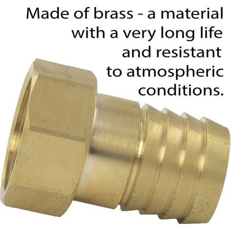 Raccord de tuyau pour irrigation 1 pouce, filetage femelle, laiton, Ø30 mm, adaptateur pour pompe à eau (1/4)