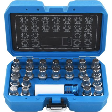 Jeu de douilles de verrouillage de jante 23 pcs pour VAG